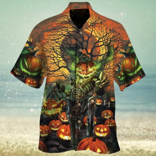 Halloween Moon Night Skull Hawaiian Shirt