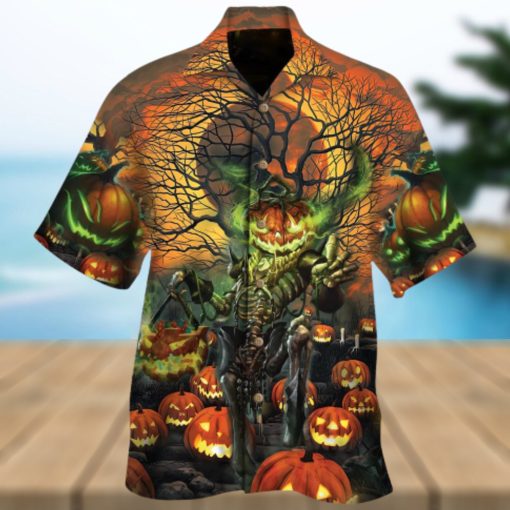 Halloween Moon Night Skull Hawaiian Shirt