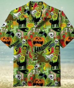 Halloween Pattern Hawaiian Party Shirt
