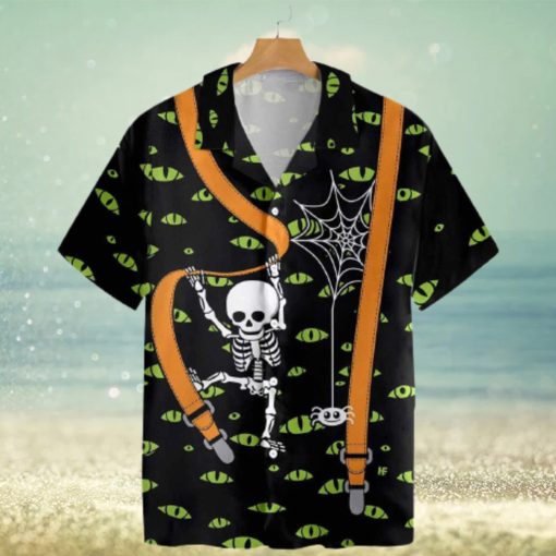 Halloween Skeleton And Monster Eyes Trending Hawaiian Shirt