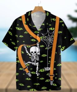 Halloween Skeleton And Monster Eyes Trending Hawaiian Shirt