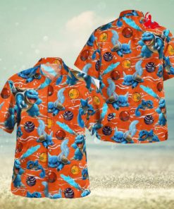 Halloween Squirtle Evolution Pattern Design Hawaiian Shirt and Short