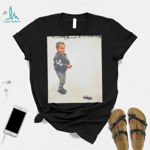 Hamilton baby with toy photo shirt