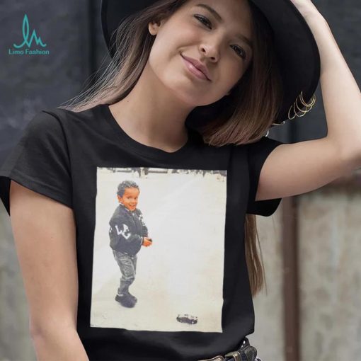 Hamilton baby with toy photo shirt