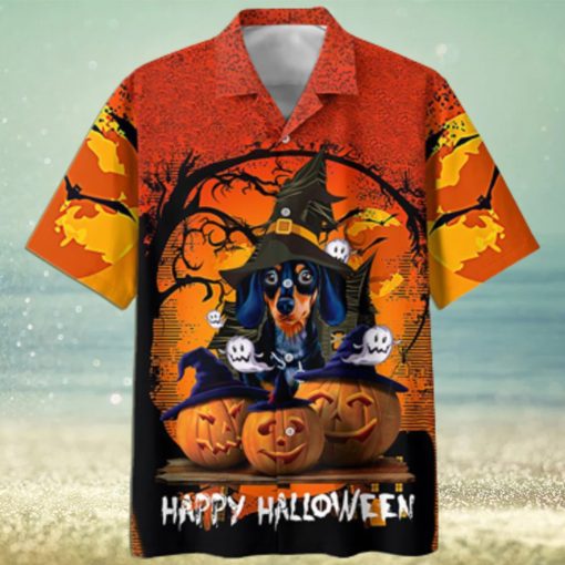 Happy Halloween Dachshund Dog Hawaiian Shirt