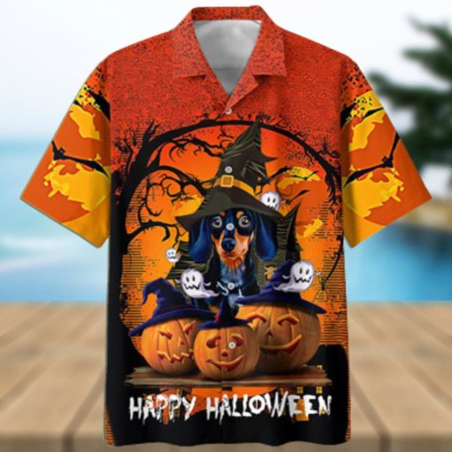 Happy Halloween Dachshund Dog Hawaiian Shirt