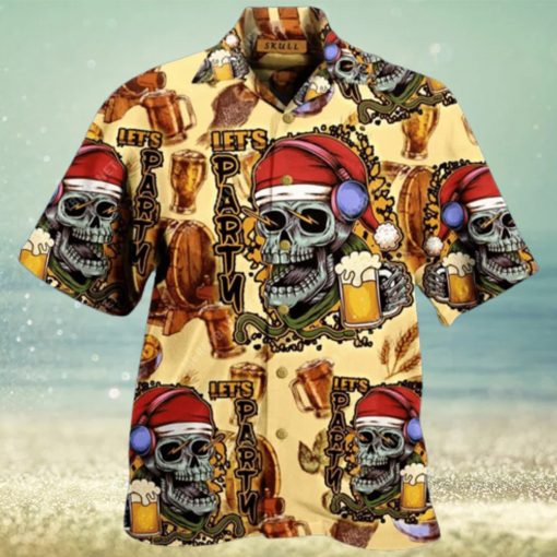 Hawaiian Aloha Shirts Skull Lets Party