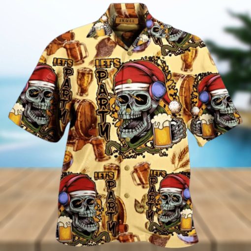 Hawaiian Aloha Shirts Skull Lets Party