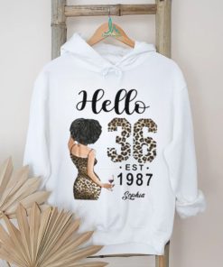 Hello 36th Est 1987 Birthday Woman Shirt