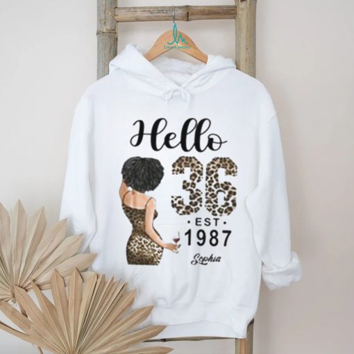 Hello 36th Est 1987 Birthday Woman Shirt