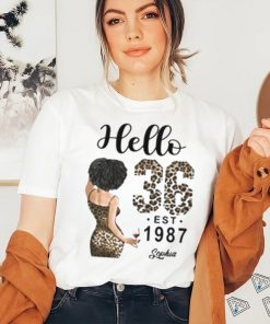 Hello 36th Est 1987 Birthday Woman Shirt