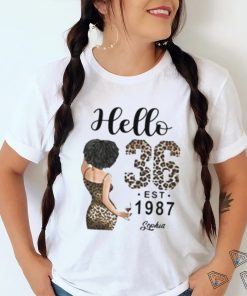 Hello 36th Est 1987 Birthday Woman Shirt