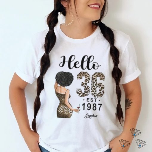 Hello 36th Est 1987 Birthday Woman Shirt