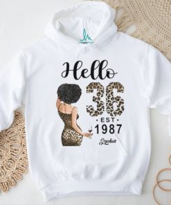 Hello 36th Est 1987 Birthday Woman Shirt