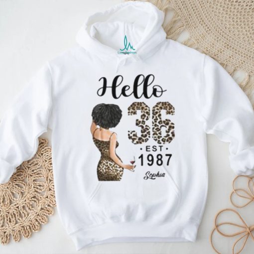 Hello 36th Est 1987 Birthday Woman Shirt