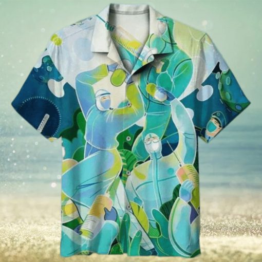 Heroes Fighting Covid 19 3D Funny Hawaiian Shirts