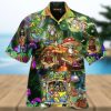 Hippie Alien 3D Funny Hawaiian Shirt