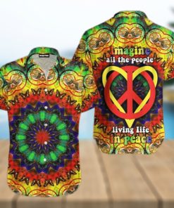 Hippie Heart Imagine 3D Funny Hawaiian Shirt