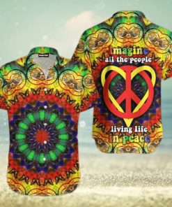 Hippie Heart Imagine 3D Funny Hawaiian Shirt