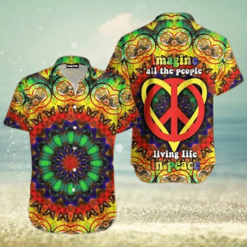 Hippie Heart Imagine 3D Funny Hawaiian Shirt