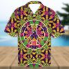 Hippie Husky Dog Colorful Aloha 3D Funny Hawaiian Shirt