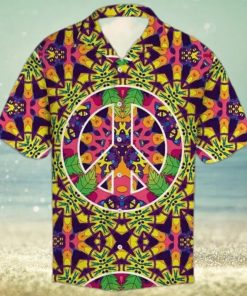 Hippie Peace Freaks Cats 3D Funny Hawaiian Shirt