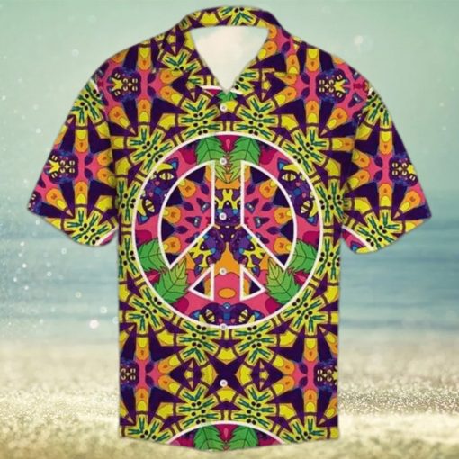 Hippie Peace Freaks Cats 3D Funny Hawaiian Shirt