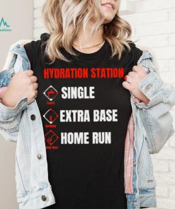 Hydration Station single extra base home run logo shirt