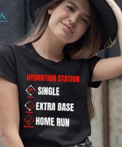 Hydration Station single extra base home run logo shirt