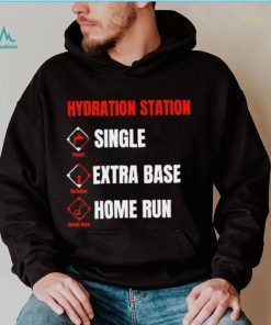 Hydration Station single extra base home run logo shirt