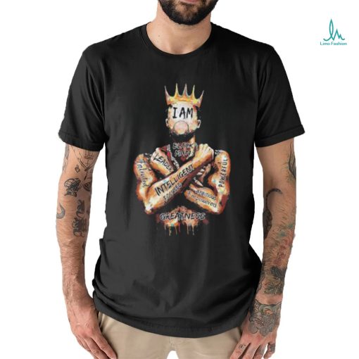 I Am Black Man King Powerful Black Dad African American Black History Month Shirt