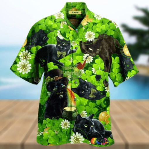 Irish Black Cat So Cute St. Patrick_S Day Hawaiian Shirt