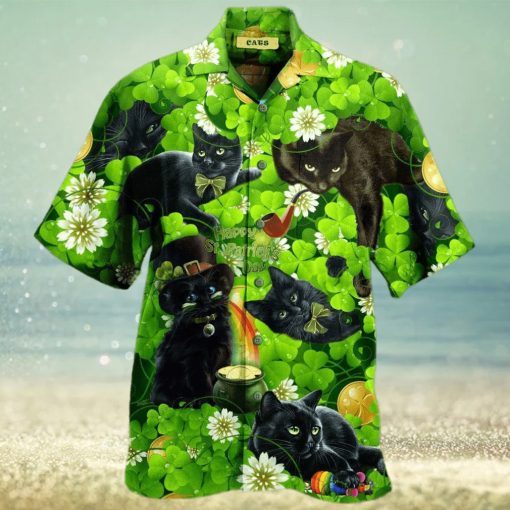 Irish Black Cat So Cute St. Patrick_S Day Hawaiian Shirt