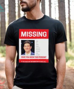 James Holzhauer Missing Have You Seen This Person If You Have Any Information Please Call Shirt