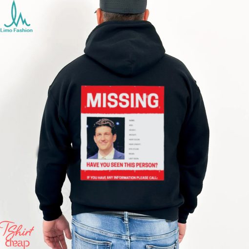 James Holzhauer Missing Have You Seen This Person If You Have Any Information Please Call Shirt