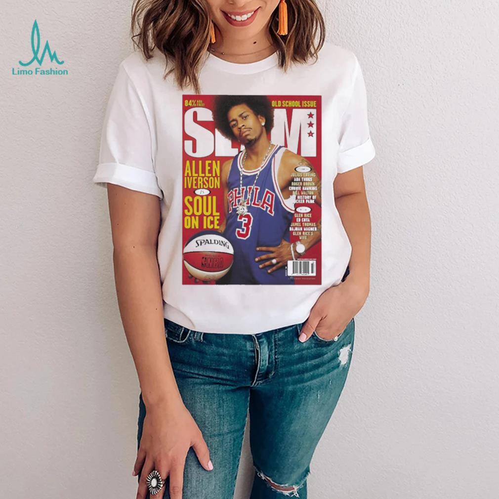 Jason Kelce Wearing Old School Isue Slam Allen Iverson Is Soul On Ice Shirt Jason Kelce Wearing Old School Isue Slam Allen Iverson Is Soul On Ice Shirt