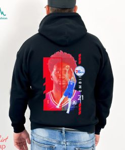 Joel Embiid Philadelphia 76ers Player Name & Number Jump Pass Shirt