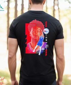 Joel Embiid Philadelphia 76ers Player Name & Number Jump Pass Shirt