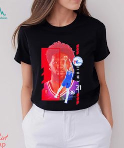 Joel Embiid Philadelphia 76ers Player Name & Number Jump Pass Shirt
