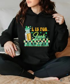 L is for lorazepam st patrick’s day nurse pharmacist crna T shirt