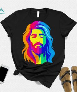 LGBTQ Jesus loves us all colorful shirt