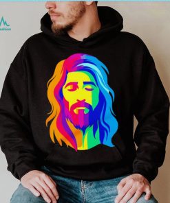 LGBTQ Jesus loves us all colorful shirt, hoodie, sweater, long sleeve and tank top LGBTQ Jesus loves us all colorful shirt