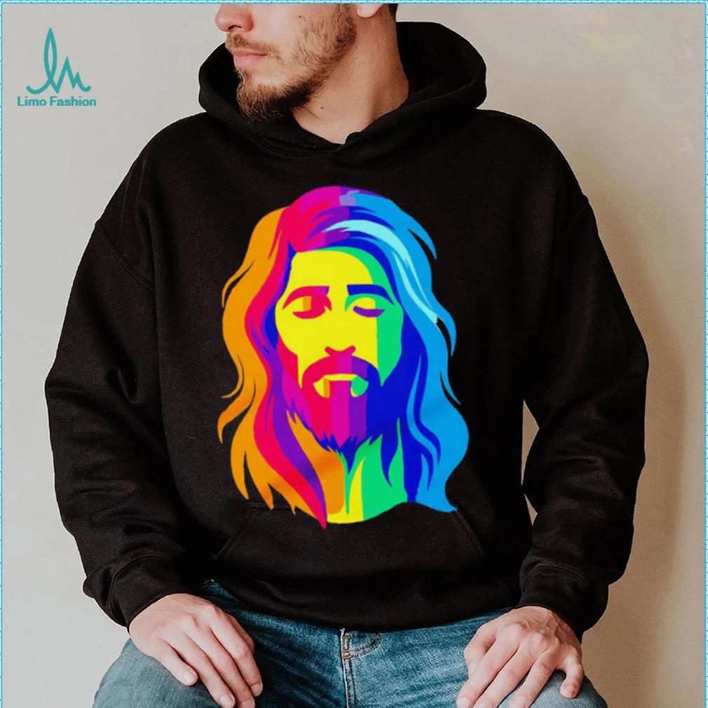 LGBTQ Jesus loves us all colorful shirt LGBTQ Jesus loves us all colorful shirt
