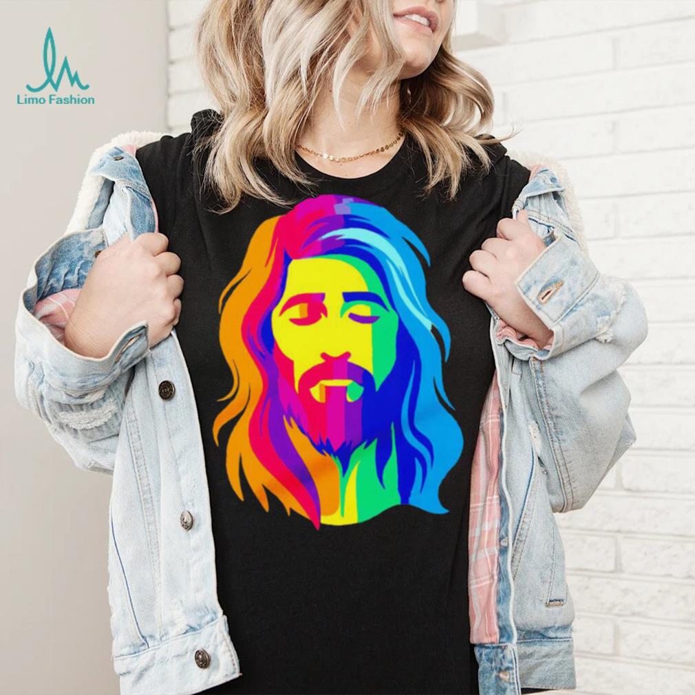 LGBTQ Jesus loves us all colorful shirt LGBTQ Jesus loves us all colorful shirt