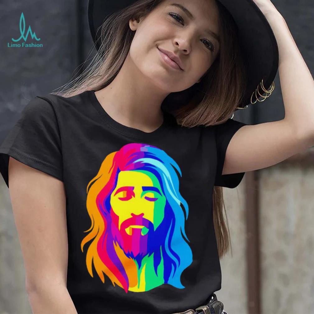 LGBTQ Jesus loves us all colorful shirt LGBTQ Jesus loves us all colorful shirt