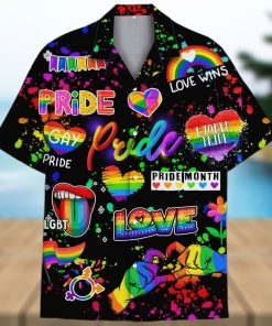 LGBTQ Pride Short Sleeve Aloha Hawaiian Shirt Summer Gift For Men And Women