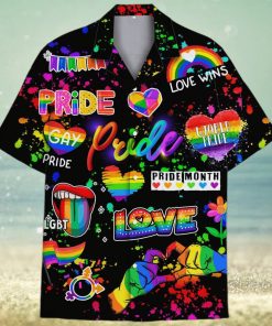 LGBTQ Pride Short Sleeve Aloha Hawaiian Shirt Summer Gift For Men And Women