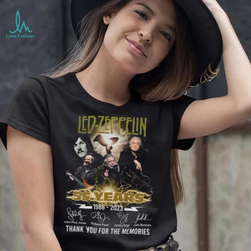 Led Zeppelin 55 Years 1968 2023 Thank You for the memories signatures shirt