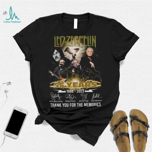 Led Zeppelin 55 Years 1968 2023 Thank You for the memories signatures shirt