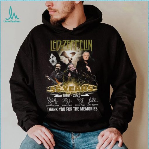 Led Zeppelin 55 Years 1968 2023 Thank You for the memories signatures shirt